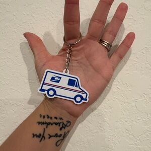 Postal Truck Keychain